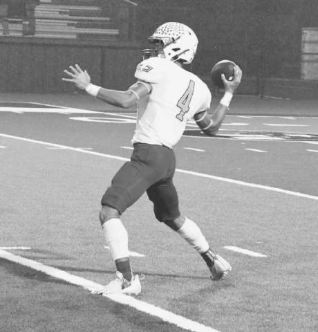 DOWNFIELD - Jeremiah Rendon went 2-for-2 for 47 yards and two touchdowns in a 58-8 Whiteface win over the Van Horn Eagles in the bi-district round of the UIL Class 1A-1 High School Football Playoffs. Whiteface will take on Borden County on Friday at 7 p.m. (Photo by Jay Kelley)