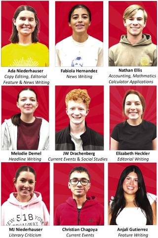 LHS ADVANCES TO UIL ACADEMIC REGIONALS-- Levelland High School students have advanced to the UIL Region I 4A academic competition after winning or placing at Bi-District in their respective contests. (Levelland ISD photo).