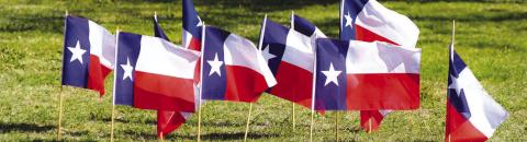 FALLEN OFFICERS - Every year the community looks forward to the annual SPC Peace Officer Memorial which is held in April. Every year, small State of Texas and United States flags are placed in the front lawn entrance of the SPC campus in Levelland where the event is held. Each flag represents a fallen officer in Texas or across the nation over the past year. (Staff photo by Dom Puente)