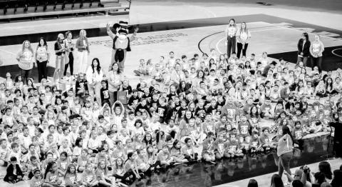 SPC KIDS COLLEGE - There were 371 kindergartners from Levelland ABC, Sundown Elementary, Whitharral Elementary, Smyer Elementary, Whiteface Elementary, New Home Elementary, Anton Elementary, Levelland Christian Elementary and Ropes Elementary that visited the South Plains College Levelland campus for the annual Kids College event on April 11. The kindergartners visited the Texan Dome and other parts of the SPC campus to participate in fun activities. (SPC Photo)
