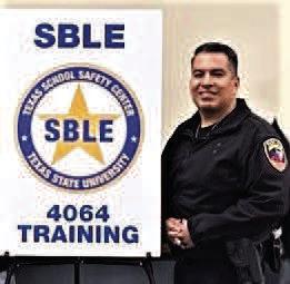 SBLE 4064 TRAINING-- LPD Officer Raul Lopez recently attended SBLE 4064 School-Based Law Enforcement training to further his knowledge and skills in serving the school community. This specialized training focuses on best practices for School Resource Officers (SRO) including campus safety, building strong relationships with students and staff, and effectively responding to situations within the school environment. (Levelland Police Department photo)