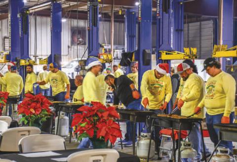 PANCAKE BREAKFAST TRADITION - Smith Auto Family held their 25th Annual Pancake Breakfast on Christmas Day. Community members were invited to have breakfast during the morning hours with the Smith Auto family at their Levelland location. (Staff photo by Myra Guerrero)