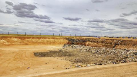 LANDFILL PIT PROJECT COMPLETED - The City of Levelland has announced that the Solid Waste Landfill Type IV Cell 3 Construction Project including alternates has been completed. The bid for the project was awarded to DE Rice Construction for $591,574.93 and was unanimously approved by the Levelland City Council. The item was awarded during a special meeting held Oct. 2, 2024. Pictured is the new Type IV Cell. (Staff photo by Dom Puente)
