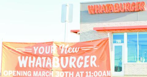 READY FOR BUSINESS-- With construction completed and staff training underway the Whataburger located at 705 Texas 114 is set to open Monday, March 30. Levelland Police Department will be on hand to help with the flow of traffic once the restaurant opens. (Staff photo by Jentezen Smith)
