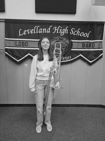 HONOR BAND & AREA QUALIFIERS - LHS Band Director Michael Cason &amp; Assistant Director Matthew Tolentino share that Lobo Band Members had great success on Saturday. Congratulations to these Lobo Band Members for making the ATSSB Region 16 Honor Band. They also advance to the area round of competition. Pictured above is Melodie Demel/Trombone.