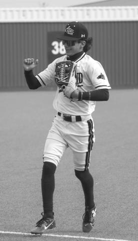 CELEBRATE - Levelland Lobo Javi Ruiz jogged off the field after catching a fly ball in outfield during the team’s game against Midland Classical Academy this past Thursday morning. (Staff photo by Aalijah Soliz)