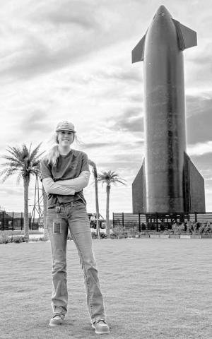 GRAND OPPORTUNITY - South Plains College alumna Harley Beseda started a welding position at the SpaceX facility in Brownsville in Spring 2025. (Photo courtesy of Harley Beseda)