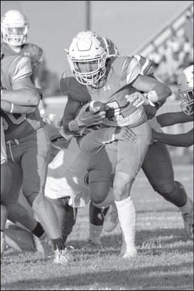 TOUGH RUNNING - Ropes athlete Hayden Torres ran the ball during their homecoming game last Friday which the team won 33-6. (Photo courtesy of Donovan Martin)