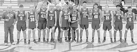 CHAMPS- The Whiteface Antelopes went 3-0 to win the Borden County Invitational Basketball Tournament in Gail over the weekend. The Antelopes downed the Ropes Eagles in the championship game 53-36 on Saturday. Whiteface hosts Springlake-Earth at 6:30 p.m. while Ropes hosts Petersburg at 7:30 p.m. on Friday. (Photo Courtesy of Holly Crutcher)