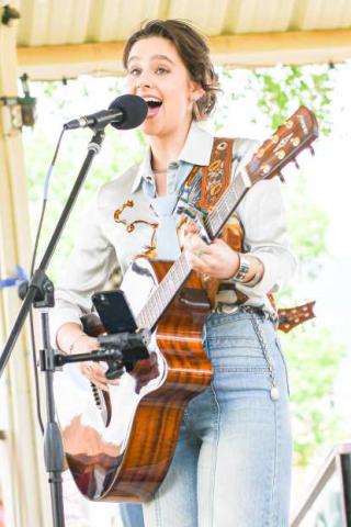 Riley Evyn performed this past Sunday at Levelland’s 100 year celebration. Residents were also treated to a free meal thanks to Hockley County Credit Union, Republic Services, Xcel Energy, Atmos Energy, Premier Water Works and the Noon Lions Club. (Staff photo by Jentezen Smith)