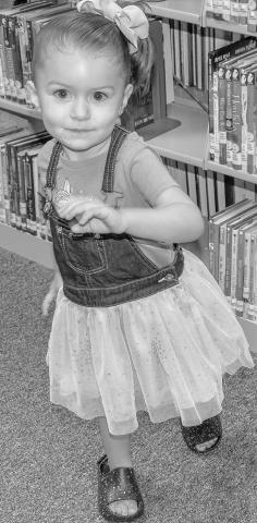 READING WITH A TWIRL - During the Hockley County Library Summer Program Wednesday event, Maddison Scott wanted to show the participants how she likes to twirl her dress around. Pictured is Massison Scott.( Photo courtesy of Emily Campos)