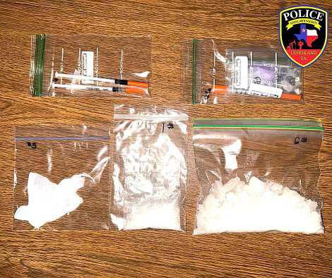 DRUG ACTIVITY - The Levelland Police Department, through close collaboration with the Texas Department of Public Safety, conducted a recent narcotics investigation resulting in three arrests and the seizure of more than 4 ounces of methamphetamine. The operation highlighted the importance of strong interagency partnerships and proactive enforcement efforts aimed at disrupting the distribution of dangerous narcotics and illegal drug activity. (LPD photo)