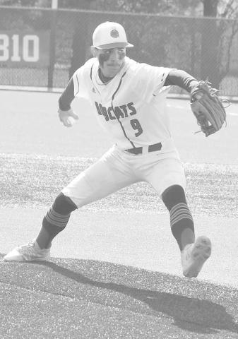 YEOMAN- Kaden Price did yeoman service for the Smyer Bobcats in the UIL Class 2A Bi-District Playoff with Olton last Thursday and Friday in Littlefield. The Bocats fell 11-10 and 6-4 in the best of three series. (Photo Courtesy of Jay Kelley)