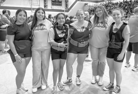 ROUGHETTE POWERLIFTING - The Sundown Girls Powerlifting Team was well represented in the regional meet held at the end of Feb. Roxanna Mendoza, Alexis Brinklow, Armani Hernandez and Emily Rodgers each competed in the meet. (Photo courtesy of Sundown ISD)