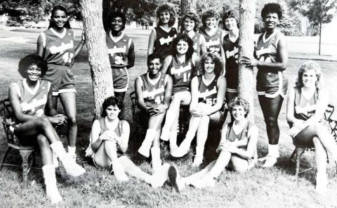 FLYING QUEENS-- Whitharral Shelly Kay was a member of the Wayland Baptist Flying Queens who competed at 1986 NAIA women’s basketball championships. Kay earned the tournament’s Hustle Award, set records and be named an American Women’s Sports Federation All-American. (Photo courtesy of Amdrea Cloud)