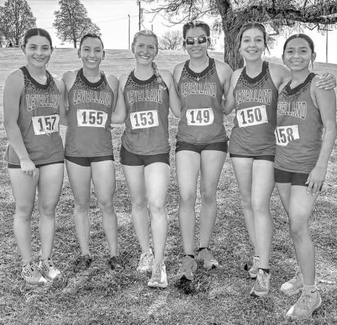 DISTRICT CHAMPIONS - The Loboette Cross Country team dominated the District 5-4A Cross Country Meet held at Mae Simmons in Lubbock on October 10. Pictured are district champions from left to right: Emily, Evelyn, Georgia, Ariani, Avani and Betty. The Loboettes will be competing in the regional tournament on October 21 at Mae Simmons. Times set for the races are 10:30 a.m. and 11 a.m. (Photo courtesy of Raul Lopez)