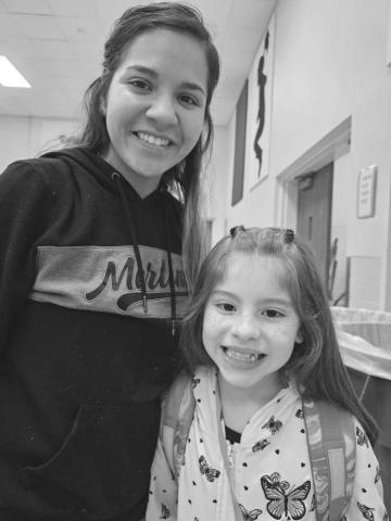 GOODIES WITH GUARDIANS- South Elementary hosted their Goodies with Guardians this Tuesday and had a terrific turnout. Pictured is South Third Grader Majorie Navilee Paiz with her mom who is Levelland Police Officer Ivan Selena Baeza. (Photo submitted by Cristal Isaacks)