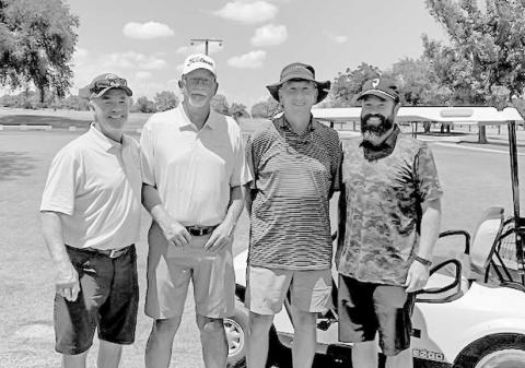 FIRST PLACE SCRAMBLE - The Whiteface Cemetery Association held a golf scramble on August 2. Pictured from left to right are: Joe Don Elam, Jimmy Erickson, Russell Dial, and Jordan Elam who placed first in the event. (Photo courtesy if Traci Baker)