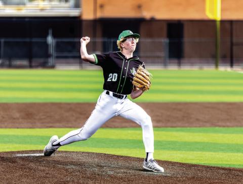 DOMINANT ON THE MOUND - The Ropes Eagles were crowned Area Champions last weekend after defeating the West Texas Comanches in a best of three sweep. The Eagles took game one, 11-1. Pitching for the Eagles in game one was Cutter Stumbo. Stumbo pitched a full five innings as the game ended early due to run-rule. He would total seven strikeouts with two walks and would allow one run.(Photo courtesy of Donovan Martin)