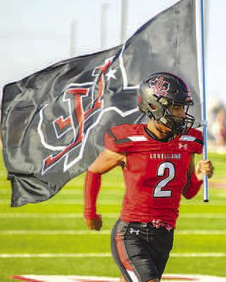 LOBO PRIDE- The Levelland Lobos held their season opener against the Plainview Bulldogs at home, where the Lobos suffered their first loss of the season, 4518. Pictured is Lobo Noah Tienda. (Staff photo by Dom Puente)