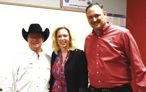 TOWN HALL UPDATE- State Rep. Ken King was joined by Levelland Mayor Breanna Buxkemper and Dr. Donald Huseman, LISD superintendent, at the Town Hall Meeting this past Wednesday. Each year, King makes a tour of the cities in District 88 to update citizens.