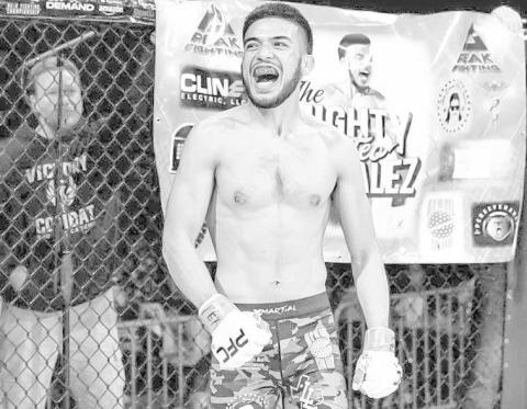 PURE EXCITEMENT - Mateo Gonzalez was able to fight in his home state of Texas with teammates, friends and family in attendance for his fourth victory in professional MMA. Gonzalez has taken his talents to various states to compete and make a name for himself. (Photo Courtesy of Daisy Murray)