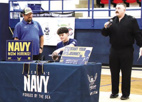 SMYER ISD US NAVY MILITARY RECRUIT – Max Benevedes. (Smyer ISD photo)