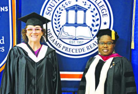 South Plains College professors Mackinzee Escamilla (left) and Dr. Nimi Finnigan are new members of the Texas A&amp;M University Affiliate Academy, a community of English 1301 and 1302 instructors in Texas. They will have the opportunity to share their insights from SPC’s teaching community and bring back innovative practices. (SPC Photo)