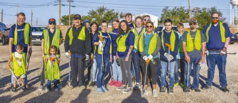 GROUPYOU CAN ALWAYS COUNT ON - Members of the Levelland Walmart Supercenter participated in the Keep Levelland Beautiful Community Wide Clean-Up event held this past Saturday. Walmart has been a continuous supporter of the clean up events held every year. The next clean up will be held in the spring for interested volunteers. This year the number of volunteers unofficially reached 100. (Staff photo by Essence Childres)