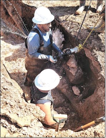 The City of Levelland water crews have been actively fixing leaks in recent months, with reports of repairs on leaks at various locations. While these efforts are ongoing, residents in affected areas may sometimes experience temporary low water pressure. (City of Levelland photo)