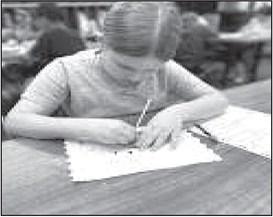 CREATIVE LEARNING- Capitol 4th grade students are learning the importance of renewable and nonrenewable resources in Mrs. Clara Sander’s class. They learned the effect of coal mining and what it does to our land. In Photo is Piper Williams she is engaged in a stem activity called chocolate chip mining. (Photo submitted by Cristal Isaacks)