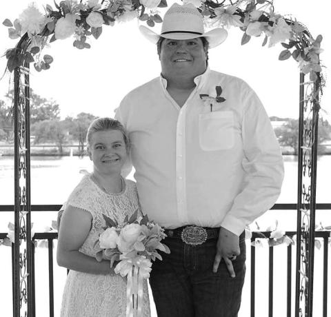 Mr. & Mrs. Matt Bradley exchange wedding vows