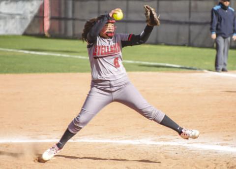 SHUTOUT PERFORMANCE - Loboette Danica Rivera put together a three-hit shut out against the Big Spring Lady Steers Wednesday evening. The home matchup opened district play for the Loboettes. Rivera would allow three hits and four walks while earning eight strikeouts. The Loboettes traveled to Snyer to face off against the Lady Tigers Friday evening. Levelland will continue their road play in San Angelo, March 25 against the Lakeveiw Maidens at 5 p.m. (Staff photo by Dom Puente)