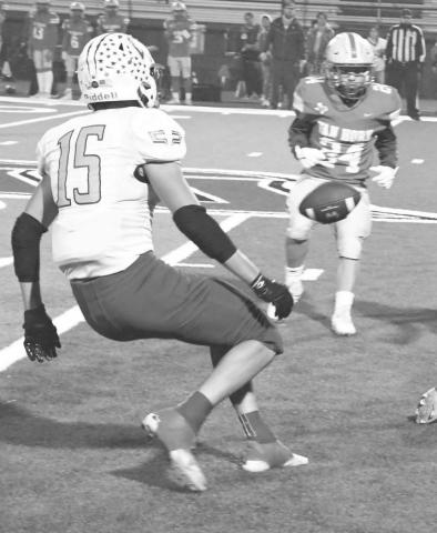 FUMBLE - Whiteface’s Auscar Gandara went after a Van Horn fumble in UIL Class 1A-1 bi-district high school football action last Friday in Rankin. Whiteface downed Van Horn 58-8 and will face Borden County in Slaton on Friday at 7 p.m. (Photo by Jay Kelley)