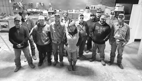 APPRECIATION WEEK- During Maintenance and Ground Appreciation Week, LISD highlighted the work of the department. Pictured are: Director Adam Oliva, Foreman Zack Hernandez, Brendan Jaeger, Roberta Munoz, PW McCarty, Ryan Lorenz, Raul Pena, Donovan Munoz, Ashton Lara, Patrick Rodriguez, Antonio Trevino, Miguel Esquivel, Randy Adams, Victor Sanchez, Mark Salas and Justin Perez. (Photo submitted by Cristal Isaacks)