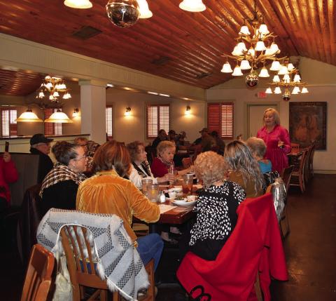 MEETING VOTERS - Karen Post has been busy this past week meeting voters in Cochran, Hockley and Lamb County. Post is currently campaigning for House District 88. Pictured is Post speaking to Hockley citizens at Swackhammer’s Texas Grill located in Levelland on Saturday. Post fielded questions from various citizens and spoke about her upbringing and what voters can expect from her candidacy. (Staff photo by Emily Campos)