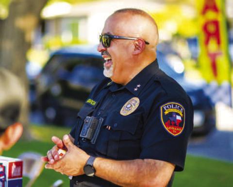 LEAVING A LASTING IMPACT - Levelland Police Chief Albert Garcia shared how proud he was working along side the officers within the agency and is eager to see the great work they continue to do. Garcia also thanked each department has been a part of during his 31-year career because he was allowed to grow and become a better police officer and person. Chief Garcia will be celebrated during his retirement party May 31, from 4 p.m. to 6 p.m. at Studebaker Events in Levelland. (Staff photo by Dom Puente)