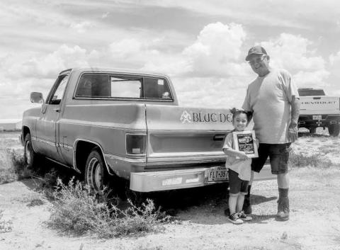 SECOND PLACE BURNOUT- Gavino Ponci won second place in the Thunder on the Plains burnout. Ponci wanted to thank Peach Tires Service for the donation of his tires for the event. (Staff by Hannah Woodrum)