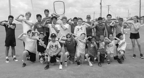 FOOTBALL CAMP - Whiteface ISD held their annual football camp May 23 through May 26 from 1 p.m. to 3 p.m. The camp consisted of incoming second graders through incoming freshman. Athletes worked on all aspects for the game of football including teamwork and hard work. (Staff photo by Aalijah Soliz)