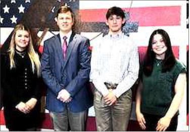 STUDENT DELEGATES - Lamb County Electric Coop selected its delegates this past weekend for the Government-in-Action Youth Tour. Pictured left to right Alternates are Alexandria Dalton and Reese Moore. Winners are Ty Carr and Analeeza De La Rosa. (Photo courtesy of Lamb County Electric)