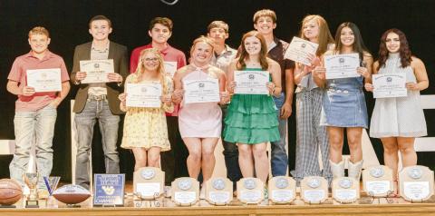CROSS COUNTRY AWARDS - Girls Most Valuable Runner: Sheridan Neal and Boys Most Valuable Runner: Trey Villegas. (Staff photo by Eric Venkatesan)