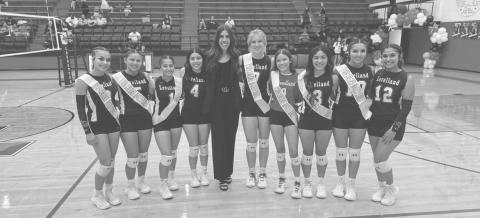 SENIOR NIGHT - The Levelland Loboettes hosted the Snyder Lady Tigers this past Tuesday for their senior night where the girls won in five close sets. Pictured above are: Senior Saydi Mendez, Senior Allison Monge, Senior Alexis Gardea, Senior Devanee Almager, Coach Whitney Gibson, Senior Addisen Campbell, Senior Aubree Gaona, Senior Gabby Pesqueda,Senior Mia Morin and Senior Danica Rivera. (Photo courtesy of Levelland ISD)