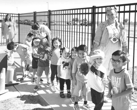 Fencing has been completed around the portable buildings on the ABC campus. The completed fencing will keep the children away from traffic and other elements. (Photo courtesy of Cristal Isaacks)