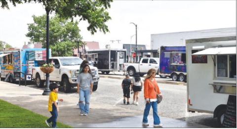 FOOD TRUCKS ARE BACK- The City of Levelland Main Street will have food trucks on the third Thursday of the month on the courthouse lawn. For more information contact Kelly Hancock, Levelland Main Street Manager at 806894-9079. (Staff photo by C.R. Calhoun)