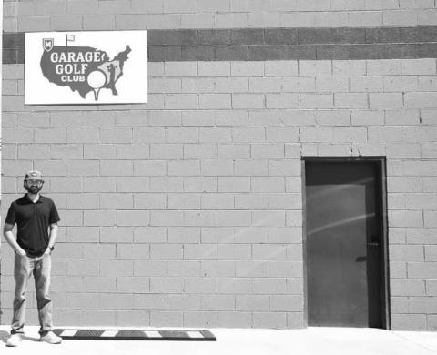PAR-TEE TIME - Don’t miss out on seeing the new indoor golf course. Head on down to The Garage Golf Club located on 401 Ave H. Pictured is Curran McAlister, who opened his doors September 6. Make sure you call and become a member to use this unique and awesome gym and golf range. (Staff photo by Hannah Woodrum)