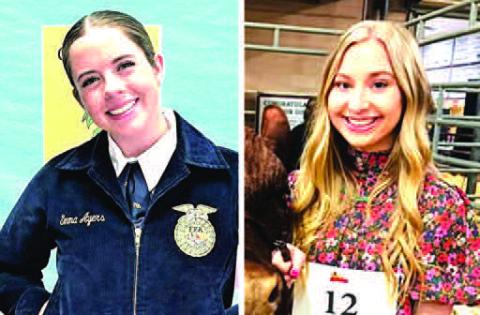 HIGHEST FFADEGREE- Whiteface FFA Emma Ayers and Ropes FFA Stratton Schertz received their American FFA Degree, the highest achievable degree in the National FFA organization.