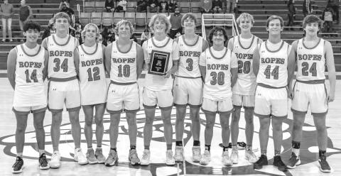 TOURNAMENT CHAMPIONS - The Ropes Eagles went undefeated in their tournament in the Anton Bulldog Classic this last Weekend with a perfect 4-0 record. (Photo courtesy of Donovan Martin)