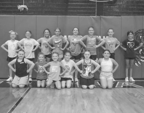 CHEER - Whitharral ISD hosted the Whitharral All-Sports Camp this past Monday through Wednesday . Pictured above are all the students who attended the camp Monday morning in the Whitharral Gym. (Staff photo by Aalijah Soliz)