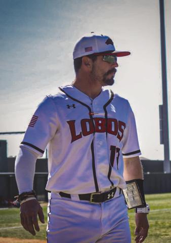 GAME DAY - Levelland Head Baseball Coach Chris Portwood headed over to his team’s dugout this past Monday during the Lobos contest against the Denver City Mustangs. (Staff photo by Aalijah Soliz)