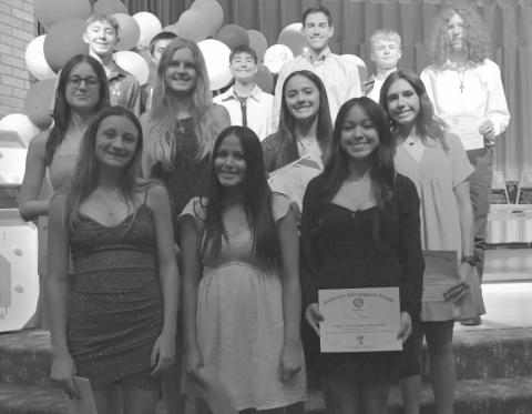 CROSS COUNTRY - Smyer High School gave the following special awards at their athletic awards ceremony on Monday, May 13 in the high school auditorium. Newcomer of the year - Austin Martinez (boys,) Adi Vega (girls.) Most valuable athlete - Micah Zapata and Ismael Pizano (boys,) Skylar Wiseman (girls.) Blue heart - James Rampy (boys,) Jada Hernandez (girls.) Members of the team, pictured from left to right are top row: Micah Zapata, Izzy Pizano, Austin Martinez, Colton Burriss, James, Rampy, Nick Baker. Seco